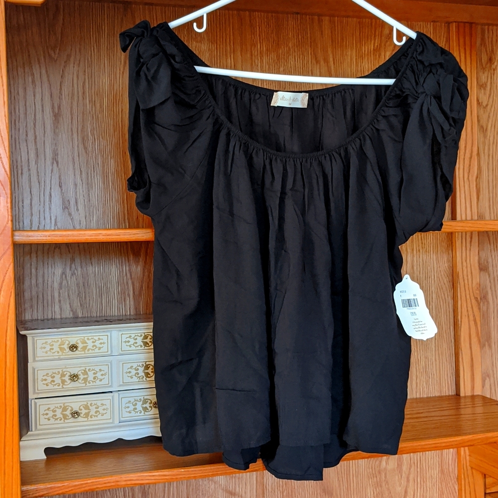 NWT Altar'd State off-shoulder rayon top with tie detail